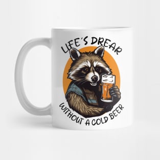 raccoon drinking beer Mug